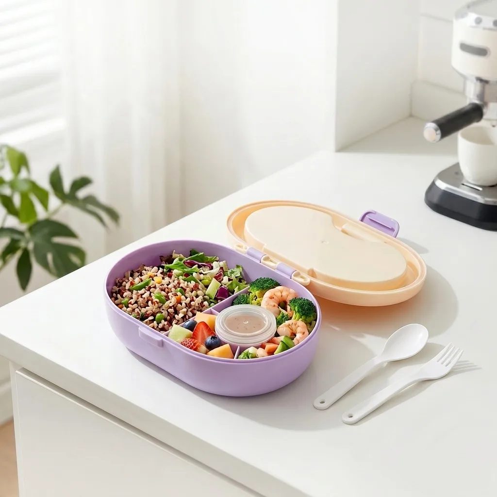 Portable Plastic Bento Lunch B - Meal Prep Or Prep Meal 评论和价格