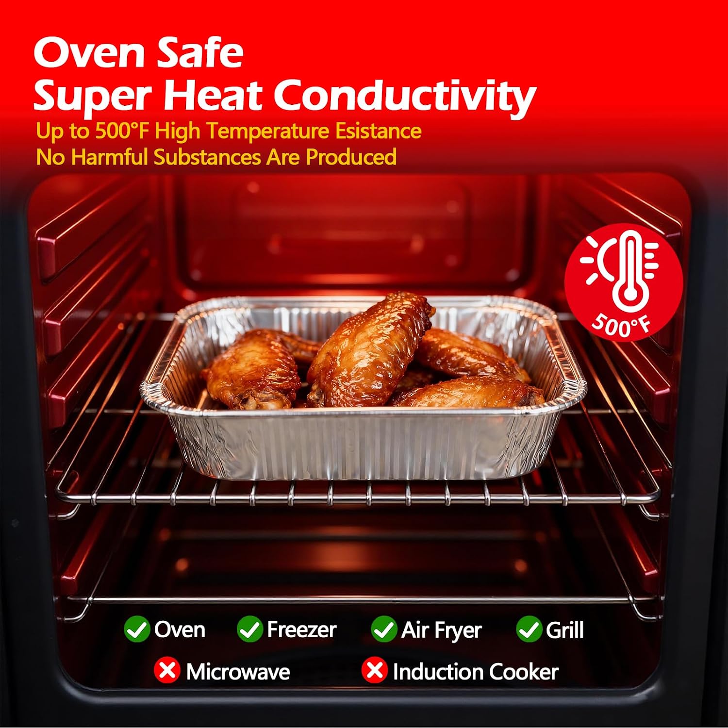 8x8 Aluminum Foil Pans with Al - Meal Prep Or Prep Meal 评论和价格