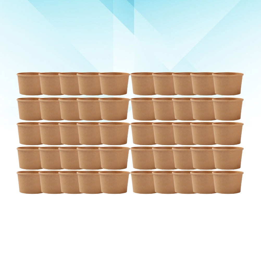 50Pcs Kraft Paper Food Contain - Meal Prep Bowl 评论和价格