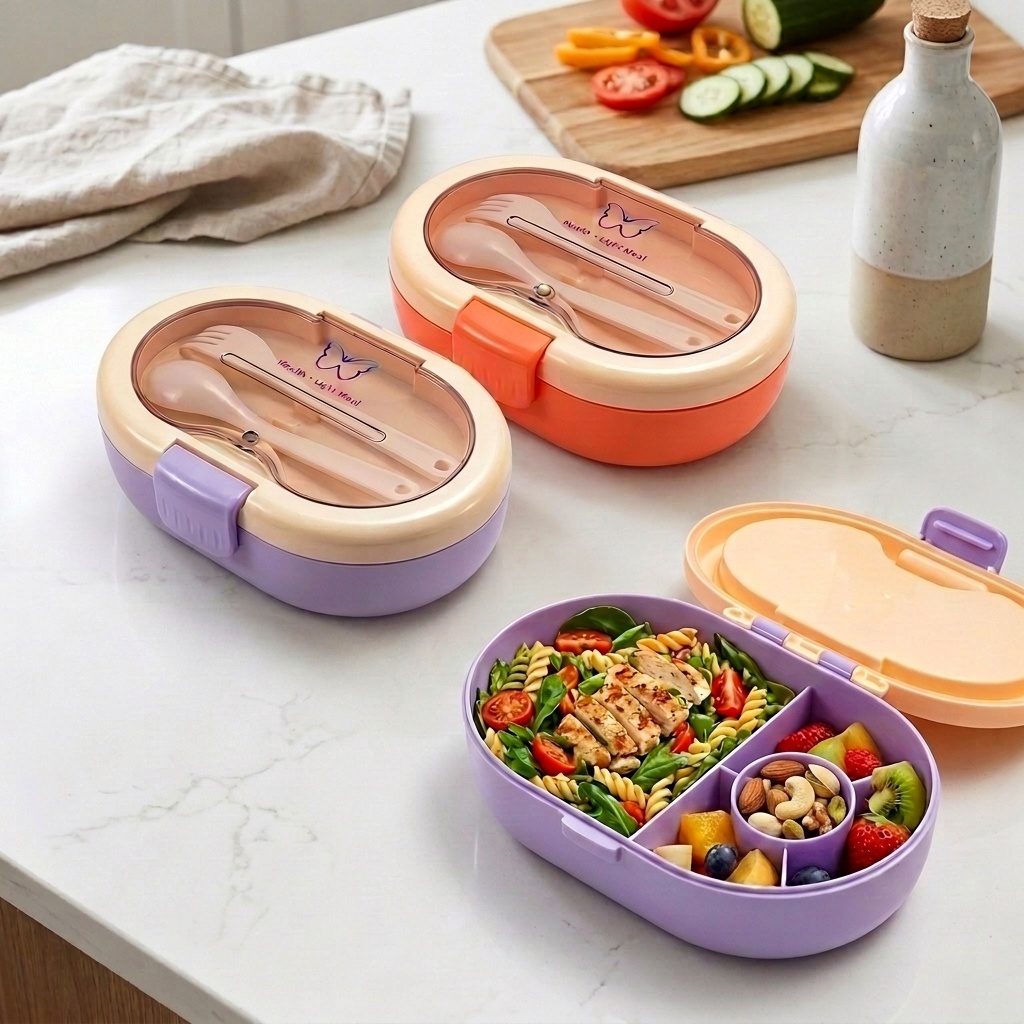 Leakproof Plastic Bento Lunch  - Meal Prep Or Prep Meal 评论和价格