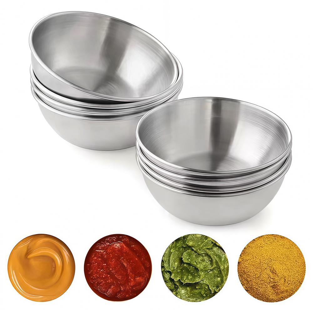 6PCS Stainless Steel Seasoning - Sauce Dipping Cup 评论和价格