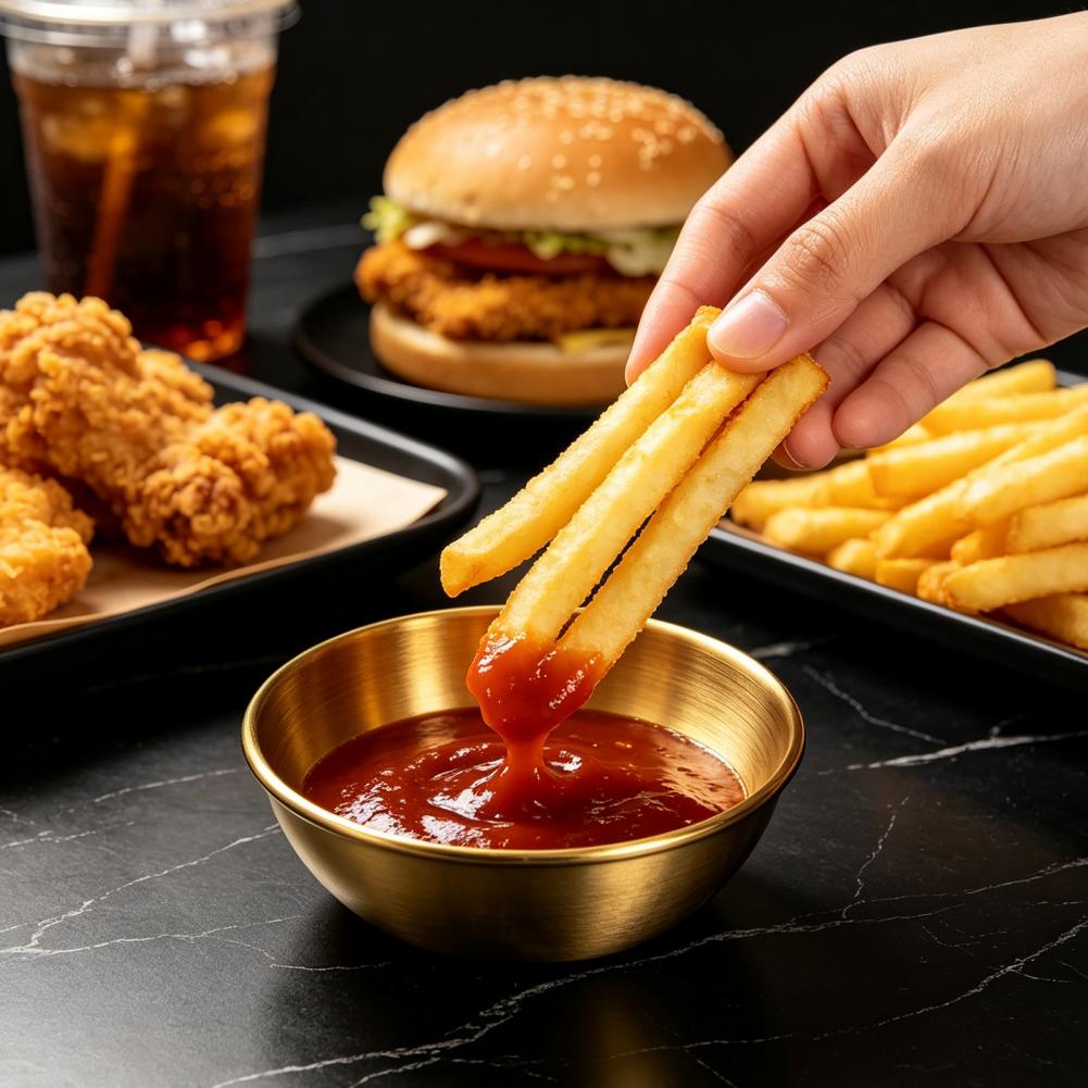 6PCS Stainless Steel Seasoning - Sauce Dipping Cup 评论和价格