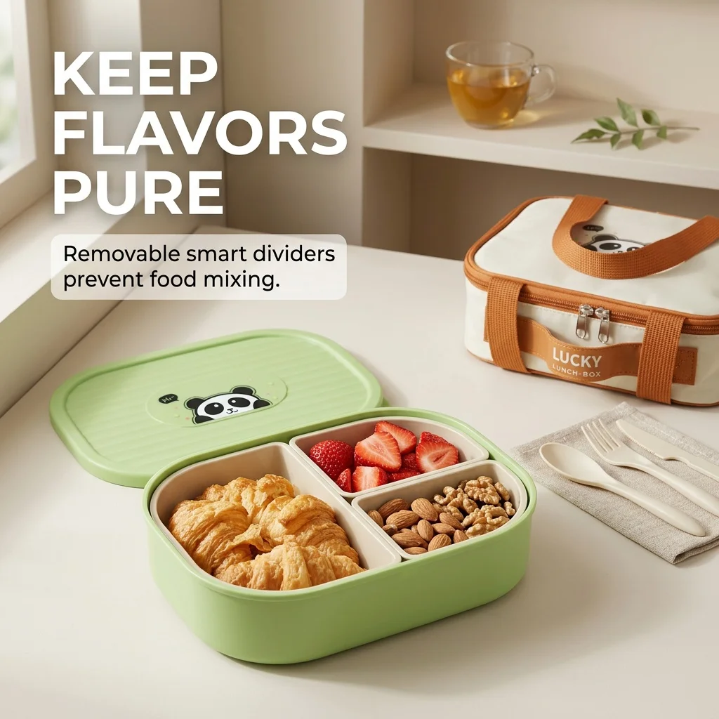 Kids Bento Lunch Box with Lid  - Meal Prep Or Prep Meal 评论和价格