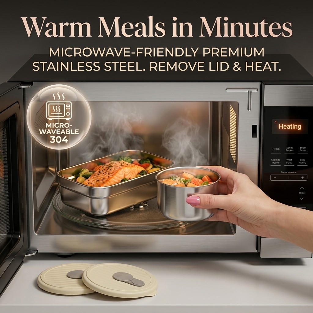Microwave Safe 304 Stainless S - Meal Prep Bowl 评论和价格