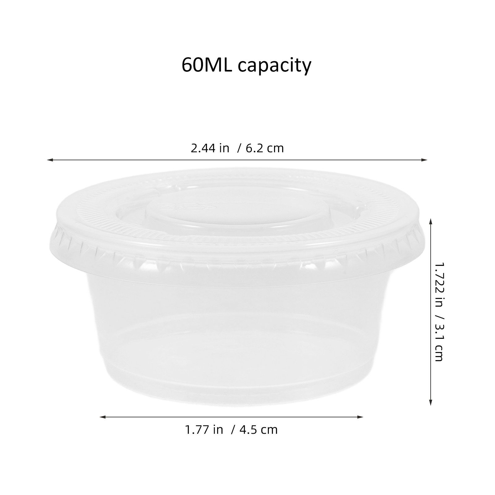 100 Pcs Cup Container Bulk Con - Sauce Dipping Cup 评论和价格